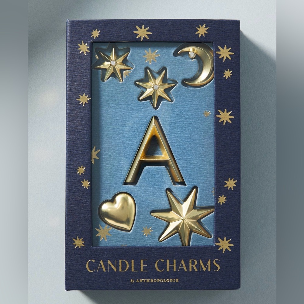 Anthropologie Gold Candle Charms Set, A